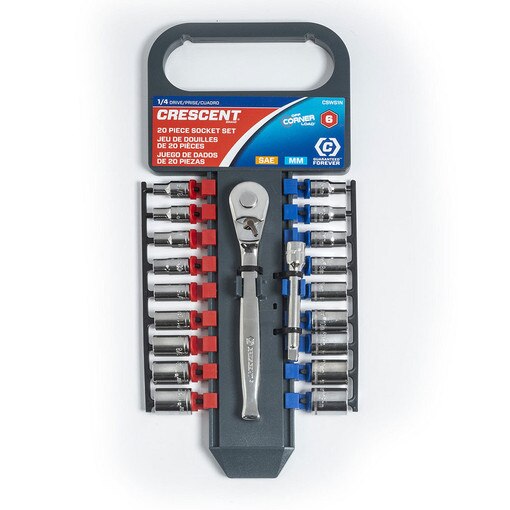 20 Pc. 1/4 Dr 6 Point Standard