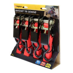 4pc. 10' x 1" Ratchet Tie Down Set