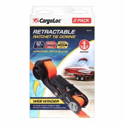 1" X 12' Retractable Ratchet Strap