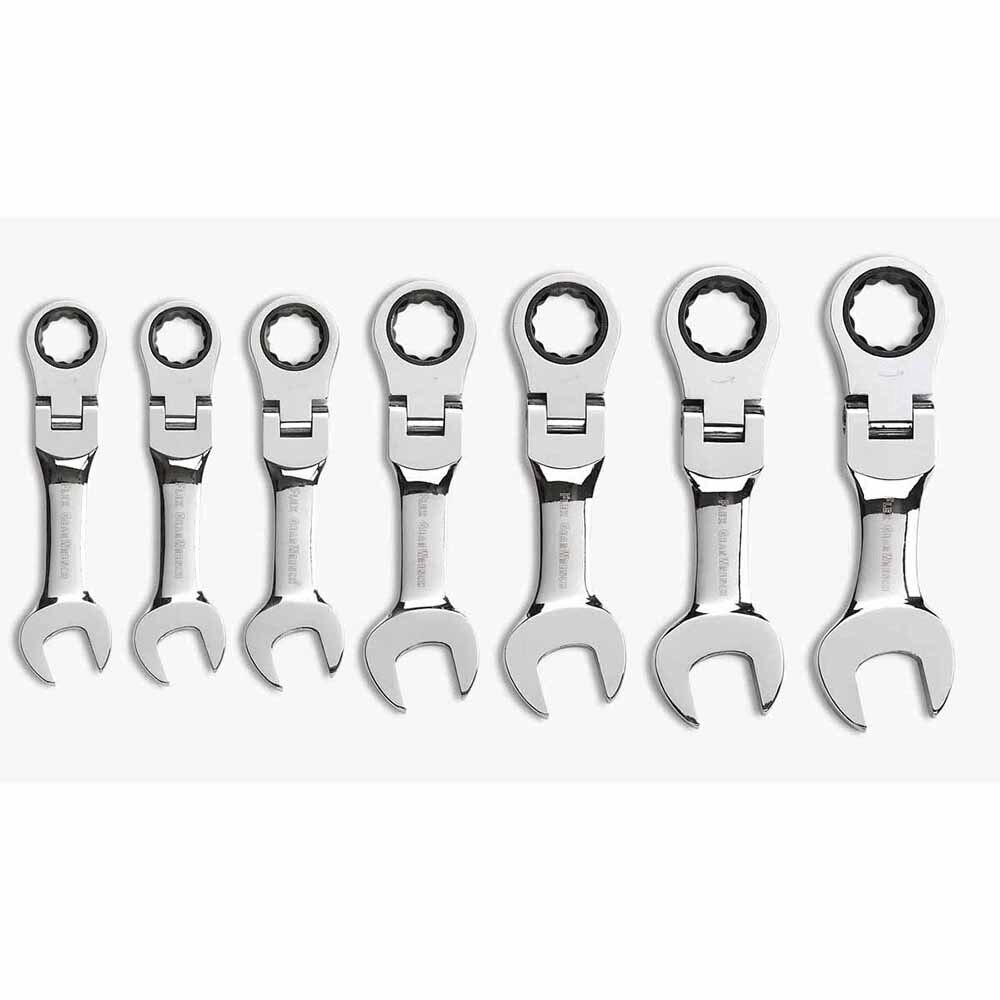 Original GearWrench 7-Piece Flex Head Ratcheting Combination Wrench Set, Metric