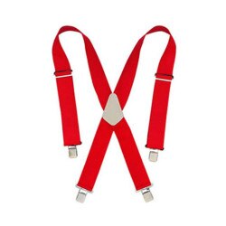 Red Heavy Duty Work Suspenders