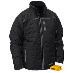 Black Quilted Heated Jacket, XXL