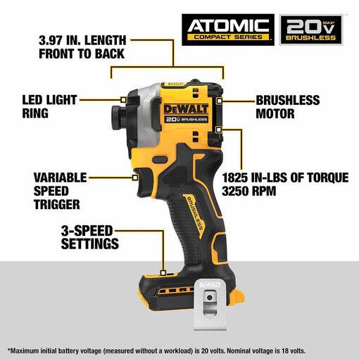 20V Max Brushless Cordless XR 1/2"
