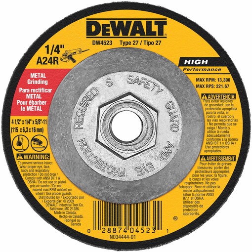 4-1/2" X 1/4" X 5/8"-11 General