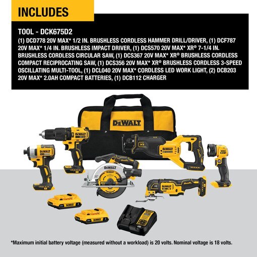 20V MAX Brushless Cordless 6-Tool