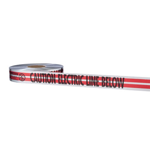 3" X 1000' Red Detectable "Caution