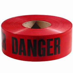 3" x 1000' Danger Tape Red w/Black