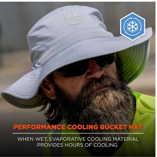 8939 Gray Cooling Bucket Hat