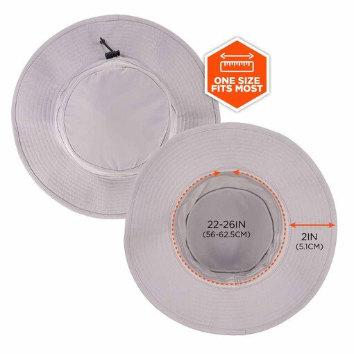 8939 Gray Cooling Bucket Hat