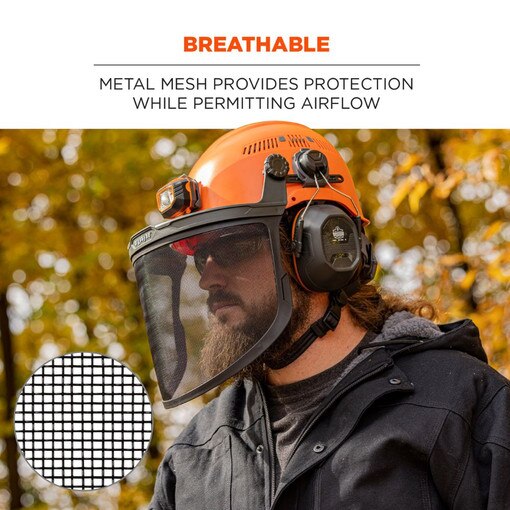 #8989 Gray Mesh Face Shield for