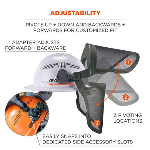 #8989 Gray Mesh Face Shield for
