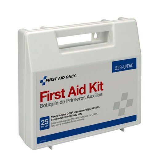 First Aid Only 223-U/FAO 25 Person First Aid Kit, Plastic Case with ...