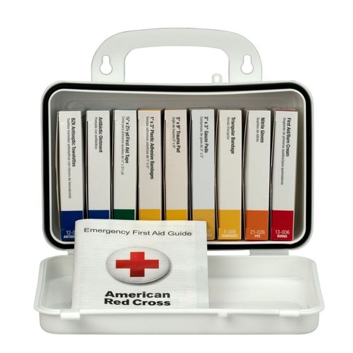 10 Unit First Aid Kit, Plastic Case
