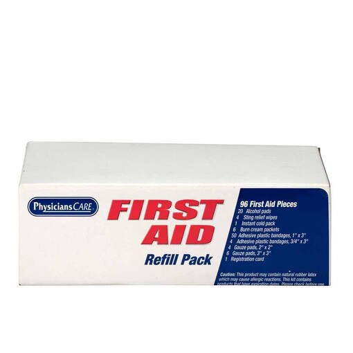 First Aid Refill Pack, 95 Pieces - ANSI 2015 Class A+ with BBP
