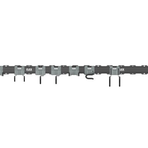 Wall Track Lock Flex FSM1502-10 TRACK-LOCK 32 in. Wall Storage Starter Set with Hooks ...