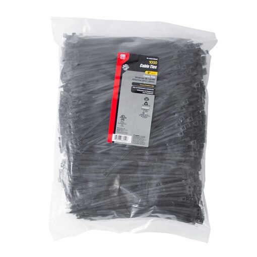 Cable Tie, Black UV, 8"(75lb);