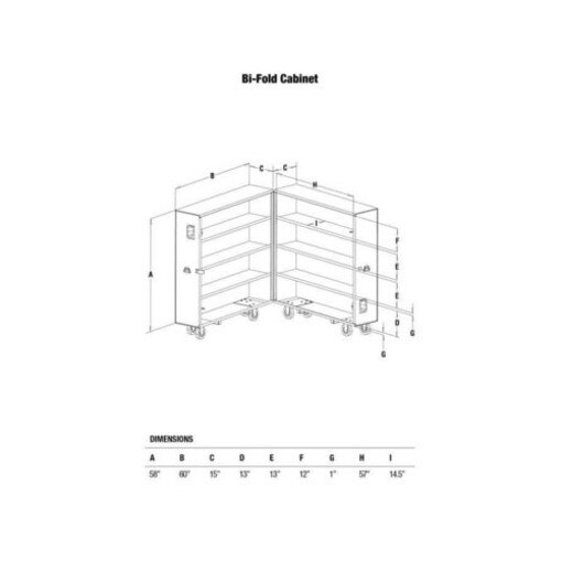 (AS IS) 58" X 60" Bi-Fold / Clam