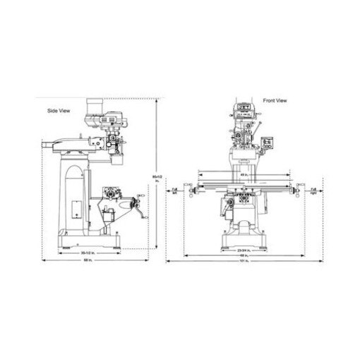 ETM-949 Mill With 2-Axis ACU-RITE