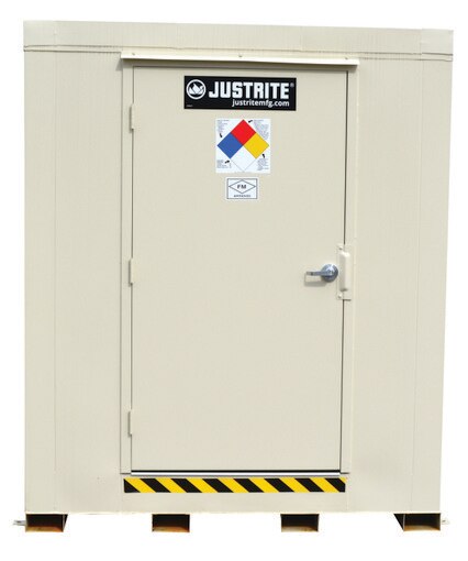 Explosion Locker Justrite 912021 2-Drum, 2hr Fire-Rated Safety Locker w/ Explosion ...