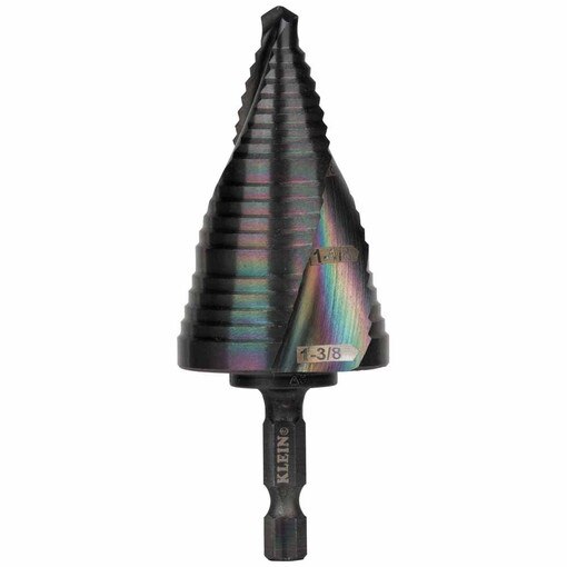 Klein Tools QRST15 Step Drill Bit, Quick Release, Spiral Flute, 7/8 to ...