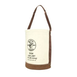 Leather Bottom Canvas Bucket