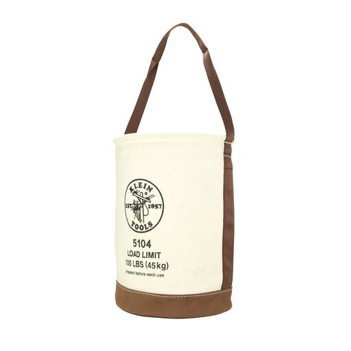 Leather Bottom Canvas Bucket