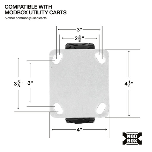 Klein Tools 54851MB MODbox Utility Cart 8 in. Replacement Caster Wheels ...