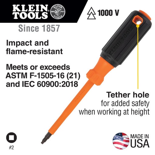 Insulated Screwdriver, #1 Square