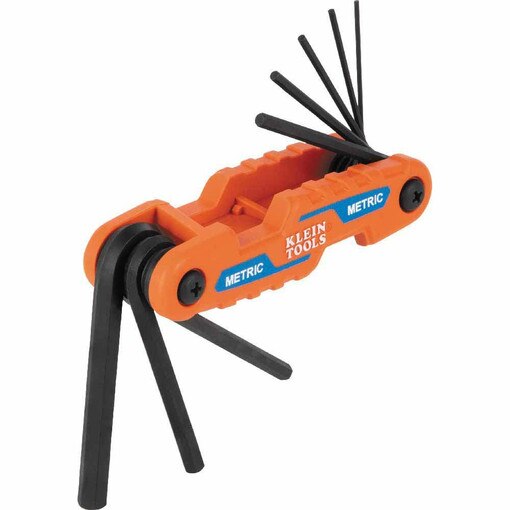 Compact Folding Hex Key Set, 8-Key,