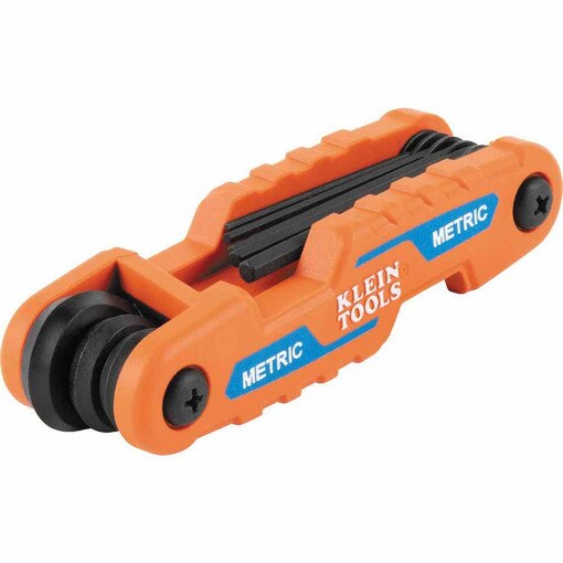 Compact Folding Hex Key Set, 8-Key,