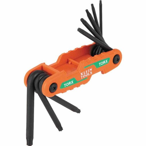 Compact Folding Hex Key Set, 8-Key,
