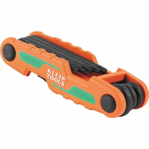 Compact Folding Hex Key Set, 8-Key,