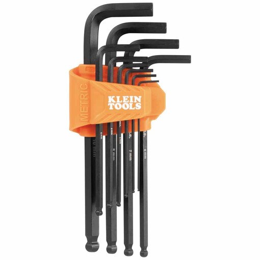 Long Ball-End Hex Key Set, Metric,
