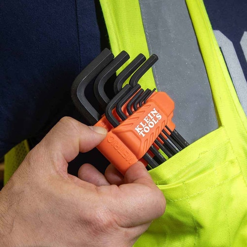 Long Ball-End Hex Key Set, Metric,