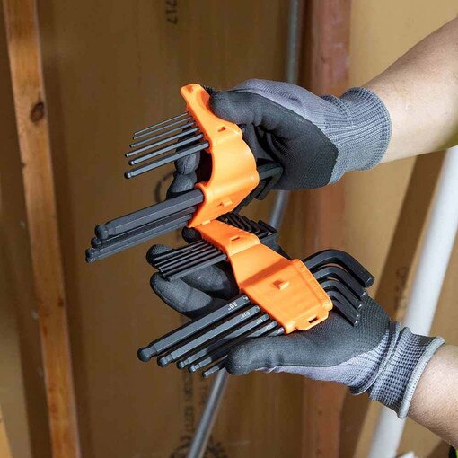 Long Ball-End Hex Key Set, Metric,