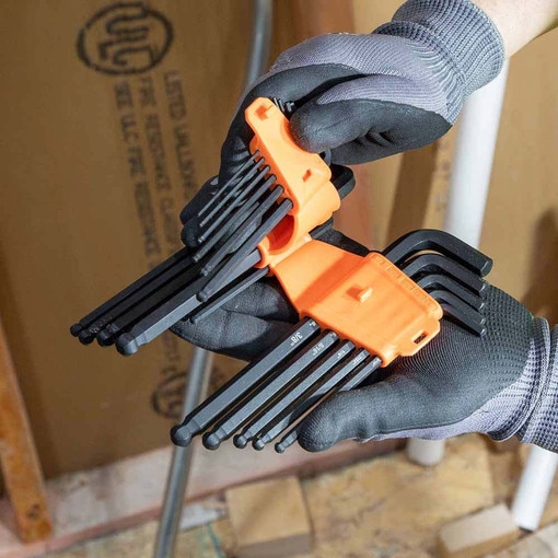 Long Ball-End Hex Key Set, Metric,