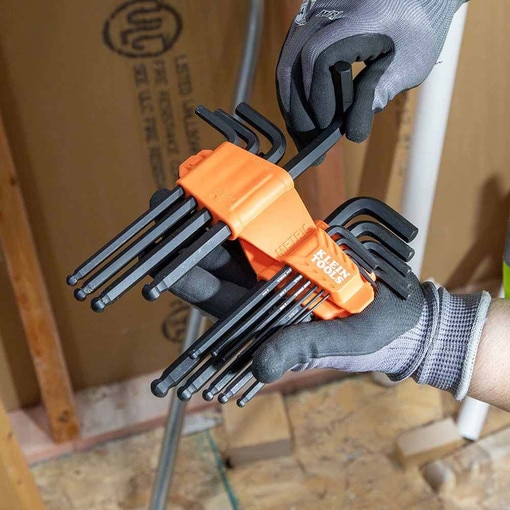 Long Ball-End Hex Key Set, Metric,