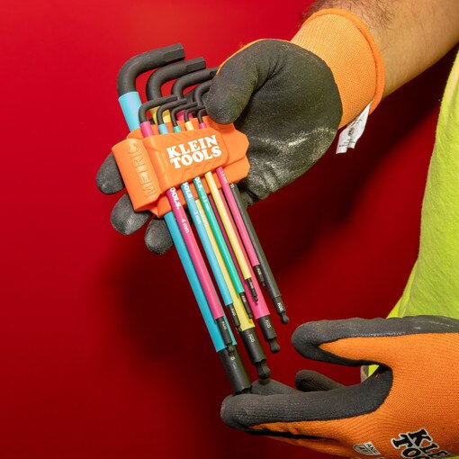 Color Coded Hex Key Set, SAE and