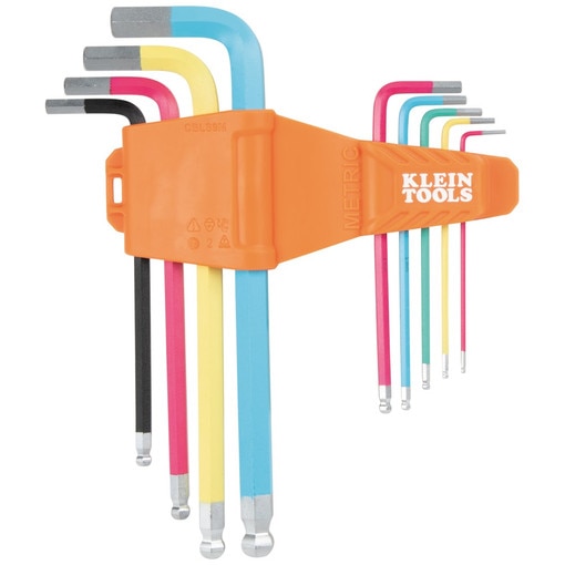 Powder Coated Long Ball-End Hex Key