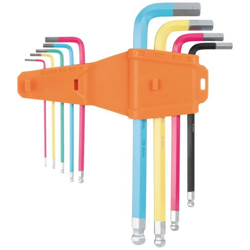 Powder Coated Long Ball-End Hex Key