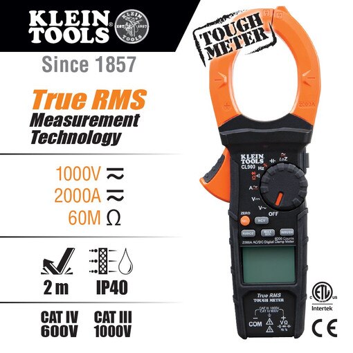 Digital Clamp Meter, AC Auto-Range