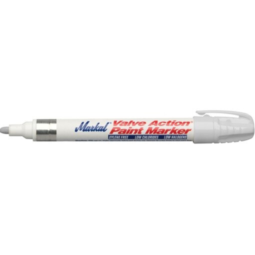 White Valve Action Paint Marker