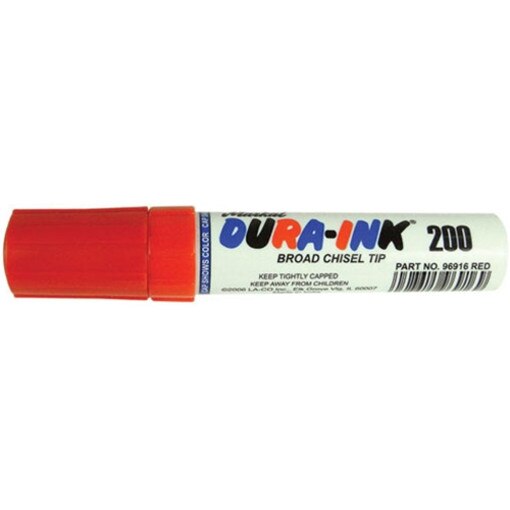 Red Dura-Ink 200-Broad Chisel Tip