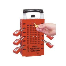 Latch Tight Red Group Lock Box,