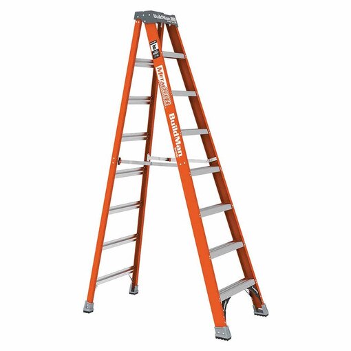 Metech Ladder Metal Tech E-SLFB8T1A 8' Fiberglass Step Ladder 300 LB