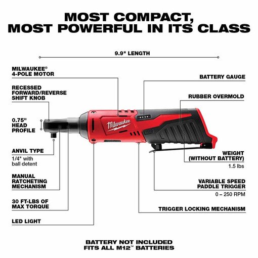 M12™ Cordless 1/4" Ratchet