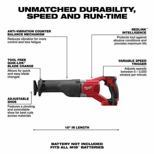 M18 SAWZALL Reciprocating Saw (Bare