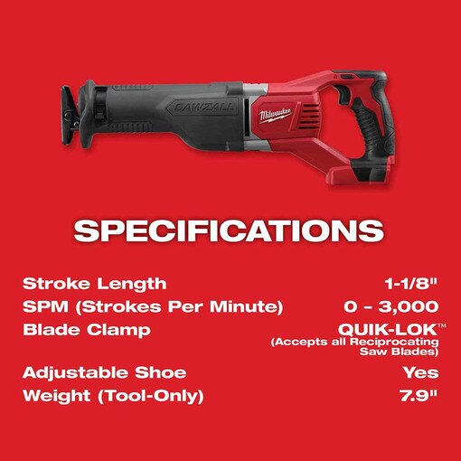 M18 SAWZALL Reciprocating Saw (Bare