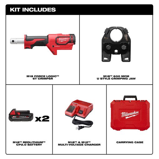 M18 FORCE LOGIC 600 MCM Crimper Kit