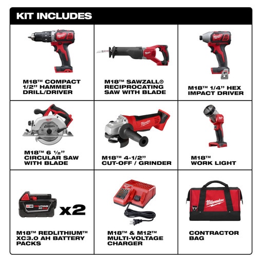 M18 6 - Tool Combo Kit - (2) XC 3.0